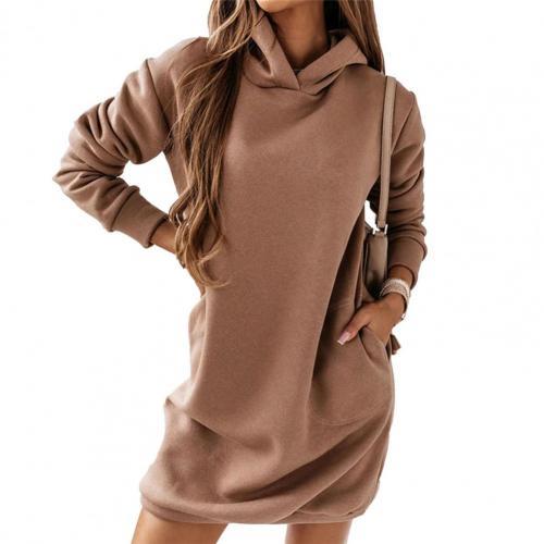 Lyla-May - Stylish Hooded Sweater Dress