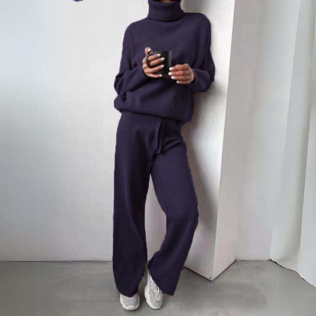 Rose - Comfortable Turtleneck Co-Ord Set