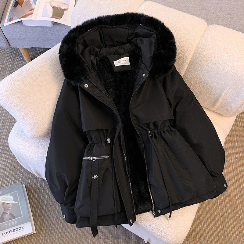 Freya - Elegant Fur Hooded Winter Coat