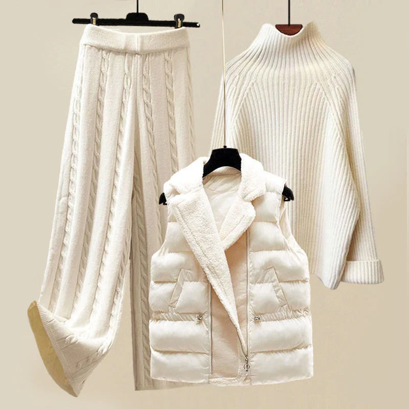 Indigo - Comfortable Cozy 3-Piece Knit Set